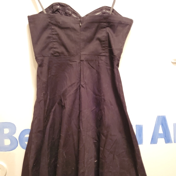 Strapless black fit and flare dress - Picture 2 of 2